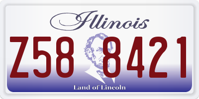IL license plate Z588421