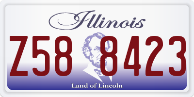 IL license plate Z588423