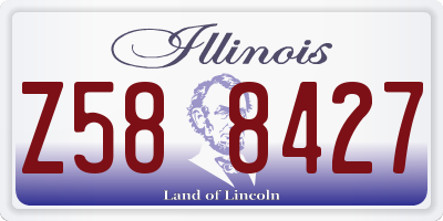 IL license plate Z588427