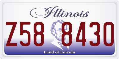 IL license plate Z588430