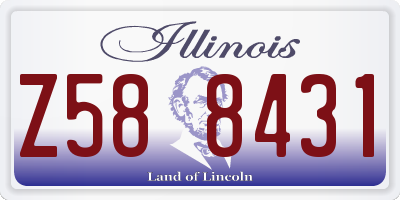 IL license plate Z588431
