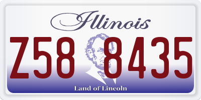 IL license plate Z588435