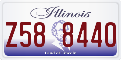 IL license plate Z588440