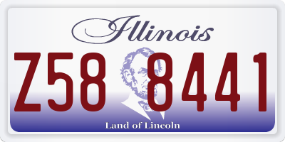 IL license plate Z588441
