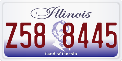 IL license plate Z588445