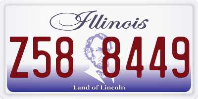 IL license plate Z588449