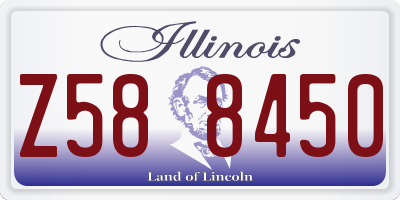 IL license plate Z588450