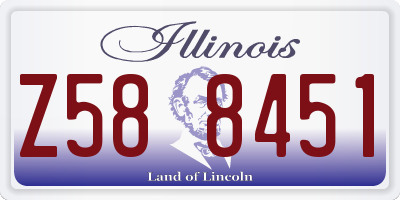 IL license plate Z588451