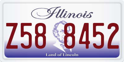 IL license plate Z588452