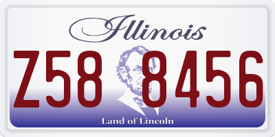 IL license plate Z588456