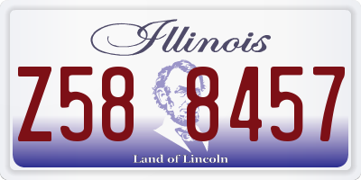 IL license plate Z588457