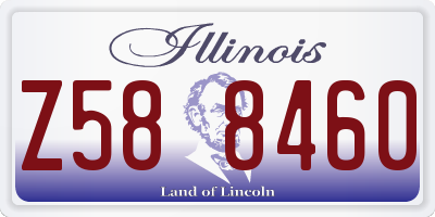 IL license plate Z588460
