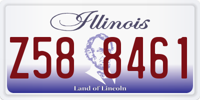 IL license plate Z588461