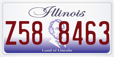 IL license plate Z588463