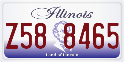 IL license plate Z588465