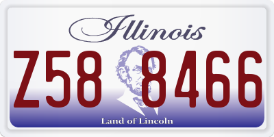 IL license plate Z588466