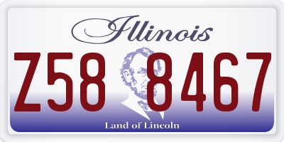 IL license plate Z588467