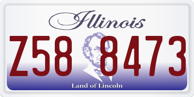 IL license plate Z588473