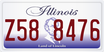 IL license plate Z588476