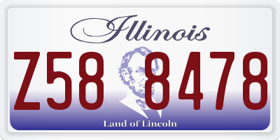 IL license plate Z588478