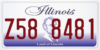 IL license plate Z588481