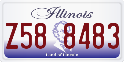 IL license plate Z588483