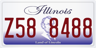 IL license plate Z588488