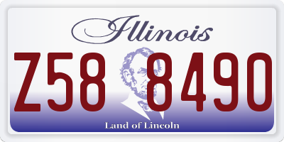 IL license plate Z588490