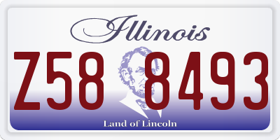 IL license plate Z588493