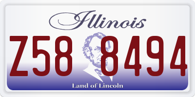 IL license plate Z588494