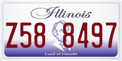 IL license plate Z588497