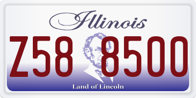 IL license plate Z588500