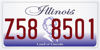 IL license plate Z588501