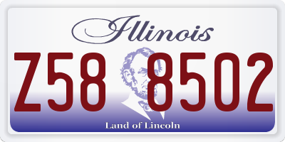 IL license plate Z588502