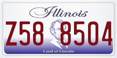 IL license plate Z588504