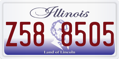 IL license plate Z588505