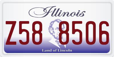IL license plate Z588506