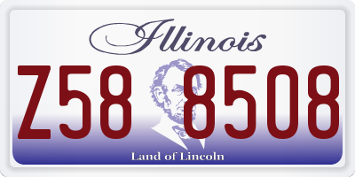 IL license plate Z588508