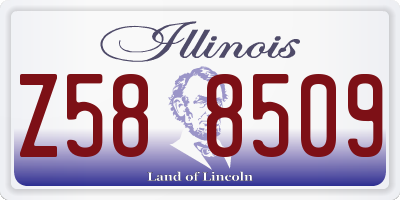IL license plate Z588509