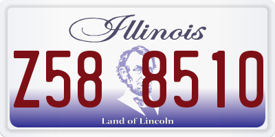 IL license plate Z588510