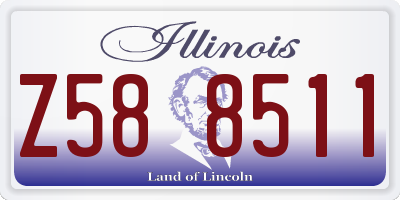 IL license plate Z588511