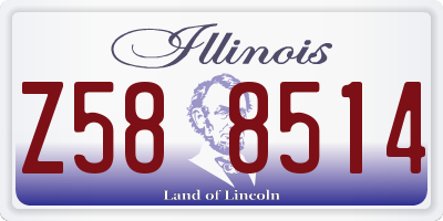 IL license plate Z588514