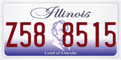 IL license plate Z588515