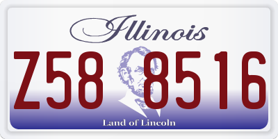 IL license plate Z588516