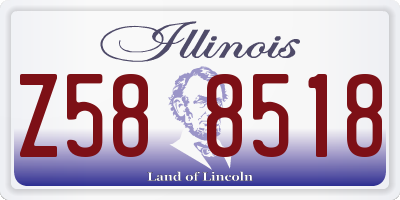 IL license plate Z588518