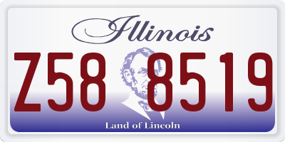 IL license plate Z588519