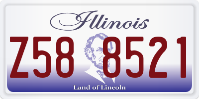 IL license plate Z588521
