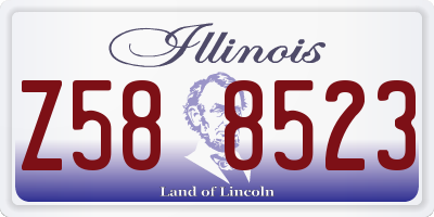IL license plate Z588523