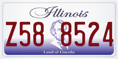 IL license plate Z588524