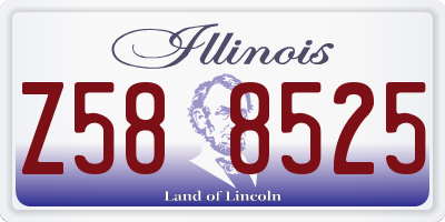 IL license plate Z588525